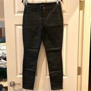 WHBM Petite High-Rise Coated Skinny Jeans Size 10